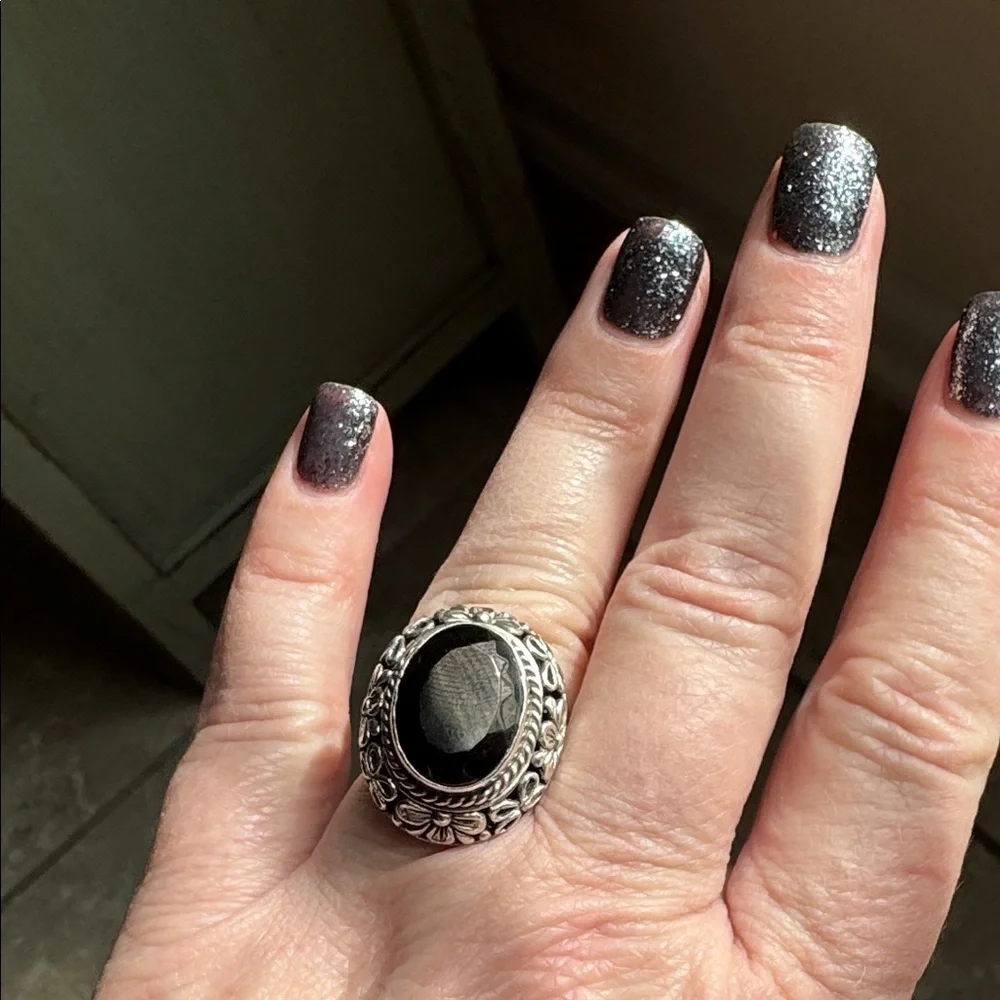 925 Sterling silver Smokey topaz Women's Ring